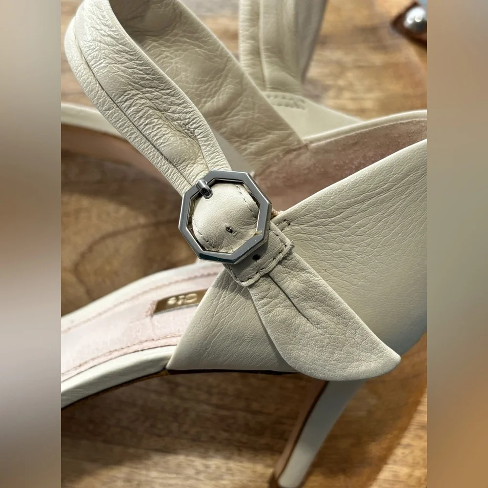 Louise et Cie Cream Women's Heels Leather 8.5 39